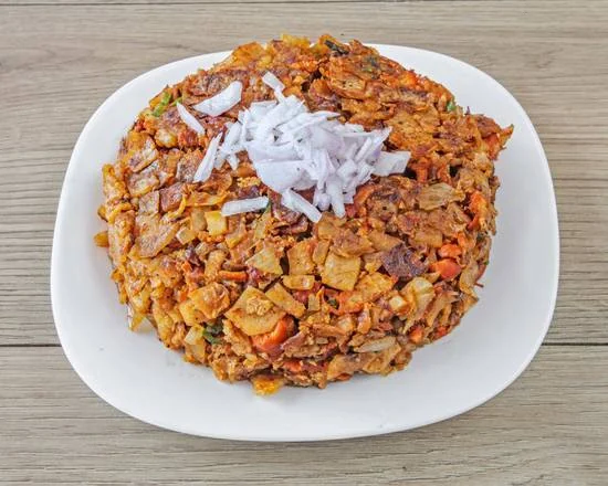 Chicken kothu roti, Sri Lankan chopped roti stir-fry, from SLS Eazy Carry in Mississauga